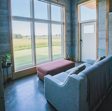 Interior view of overnight cabins at Farmer & Frenchman